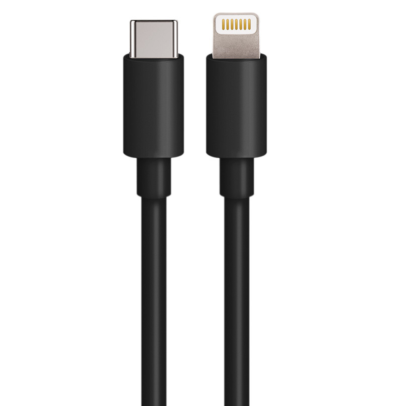 Autolaturi Lightning-kaapelilla MaXlife MXCC-04, 20W, 3A, 1 x USB-A - 1 x USB-C, Musta