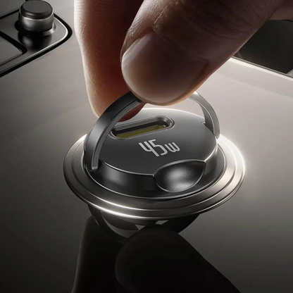 Autojen USB-C-kaapelilaturi Baseus PrimeTrip VP2, 45W, 3A, 1 x USB-C, Musta C0206800