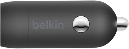 Belkin BoostCharge USB-C-kaapelilla varustettu autolaturi, 30W, 3A, 1 x USB-C, musta CCA004bt1MBK-B6