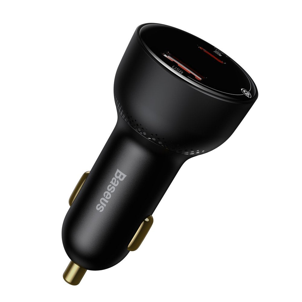 Auto USB-C -kaapelin Baseus Superme -laturi, 100W, 5A, 1 x USB-A - 1 x USB-C, Musta TZCCZX-01