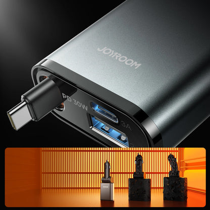 Autolaturi USB-C-kaapelilla Joyroom JR-CCL07, 30W, 3A, 1 x USB-A - 1 x USB-C, Harmaa