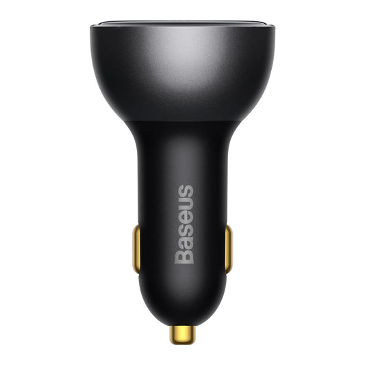 Baseus Autolaturi USB-C Kaapelilla, 140W, 5A, 1 x USB-A - 1 x USB-C, Musta CGZX070001