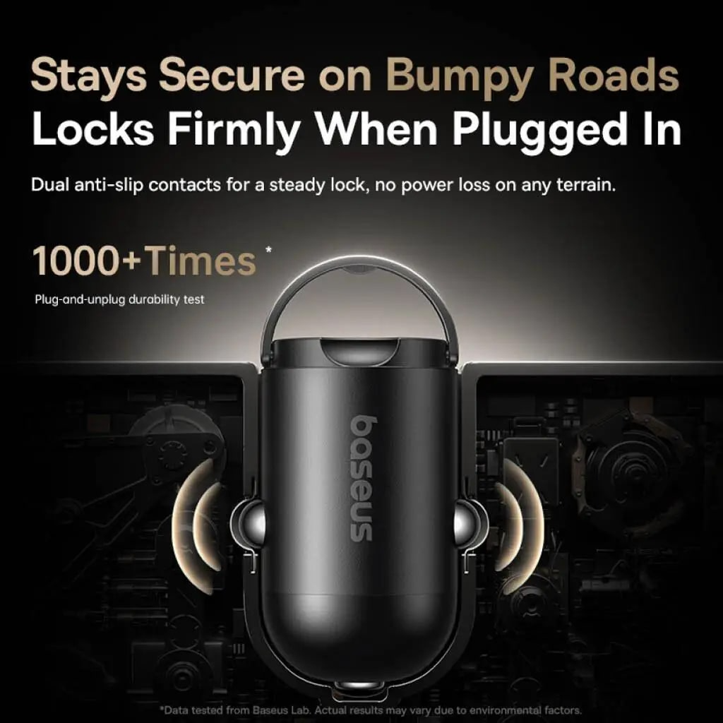 Autojen USB-C-kaapelilaturi Baseus PrimeTrip VP2, 45W, 3A, 1 x USB-C, Musta C0206800