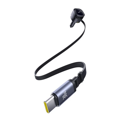 Baseus Enjoyment Max -autolaturi USB-C-kaapelilla, 90 W, 1 x USB-A – 1 x USB-C, musta C00035507121-03