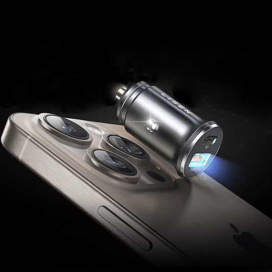 Autojen laturi USB-C / Lightning Lisen, 48W, 3A, 1 x USB-A - 1 x USB-C, Musta YL0223080035