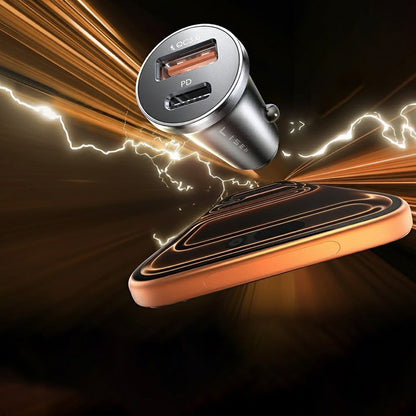 Autolaturi USB-C-kaapelilla Lisen, 51W, 3A, 1 x USB-A - 1 x USB-C, Tummansininen YL0223080047