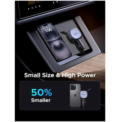 Autolaturi USB-C-kaapelilla UGREEN EC601, 75W, 3A, 1 x USB-A - 1 x USB-C, Harmaa