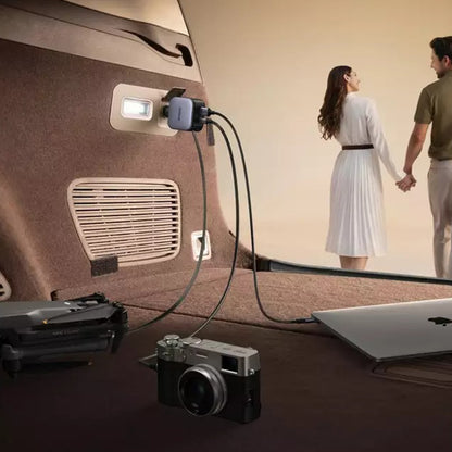 Autolaturi USB-C-kaapelilla UGREEN EC603, 90W, 3A, 1 x USB-A - 1 x USB-C, Harmaa