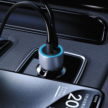 Autolaturi Dudao R4T, 30W, 3A, 1 x USB-A - 1 x USB-C, harmaa 