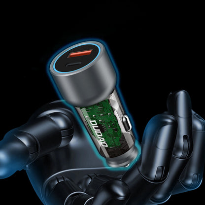 Autolaturi Dudao R4T, 30W, 3A, 1 x USB-A - 1 x USB-C, harmaa 