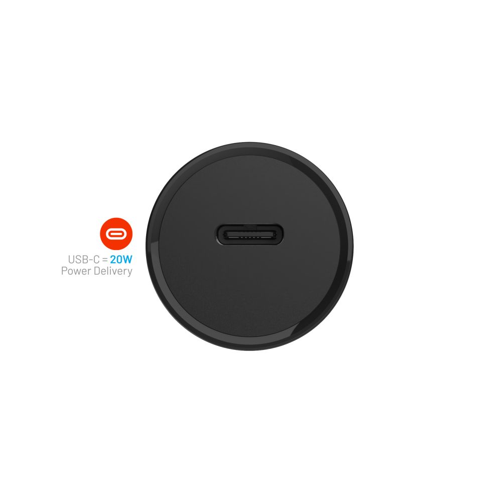 Auto Fixed -laturi, 20W, 3A, 1 x USB-C, Musta