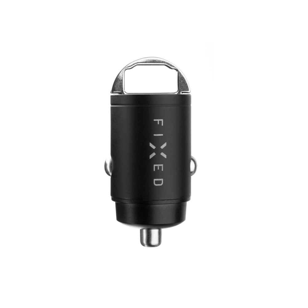 Auto Fixed -laturi, 30W, 3A, 1 x USB-A - 1 x USB-C, Musta