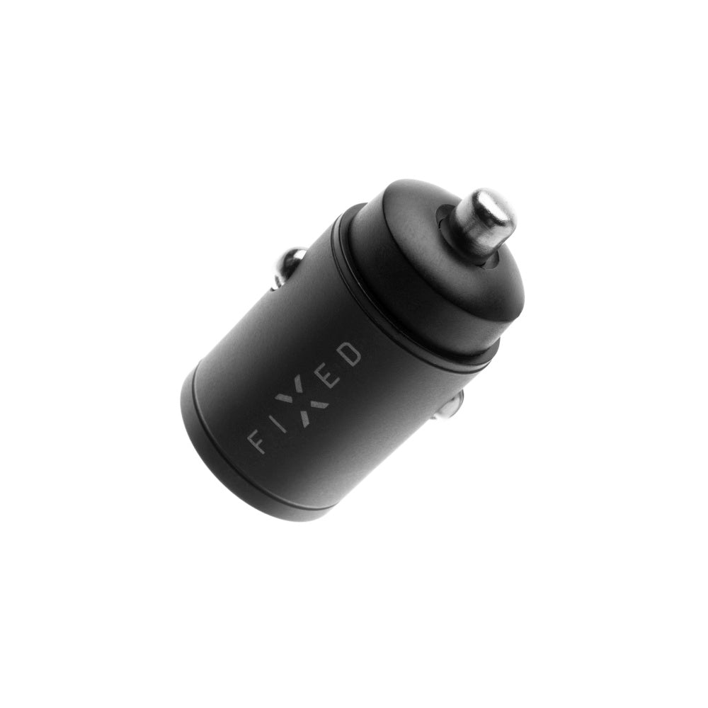 Auto Fixed -laturi, 30W, 3A, 1 x USB-A - 1 x USB-C, Musta