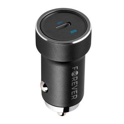 Autojen laturi Forever CC-06, 20W, 3A, 1 x USB-C, Musta