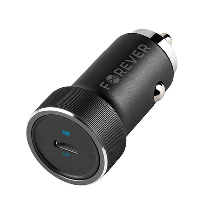 Autojen laturi Forever CC-06, 20W, 3A, 1 x USB-C, Musta