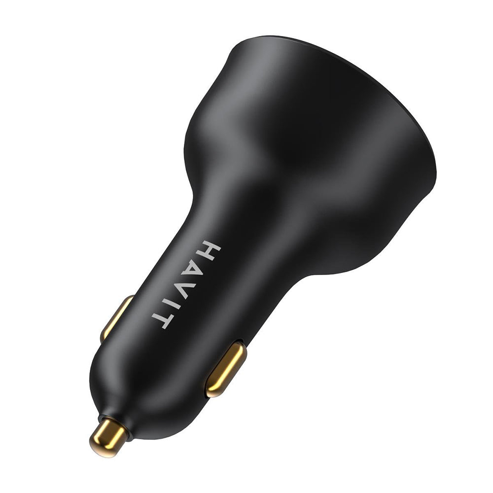 HAVIT CC100W Display Autolaturi, 100W, 5A, 1 x USB-A - 1 x USB-C, Musta