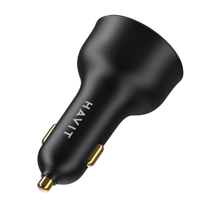 HAVIT CC100W Display Autolaturi, 100W, 5A, 1 x USB-A - 1 x USB-C, Musta