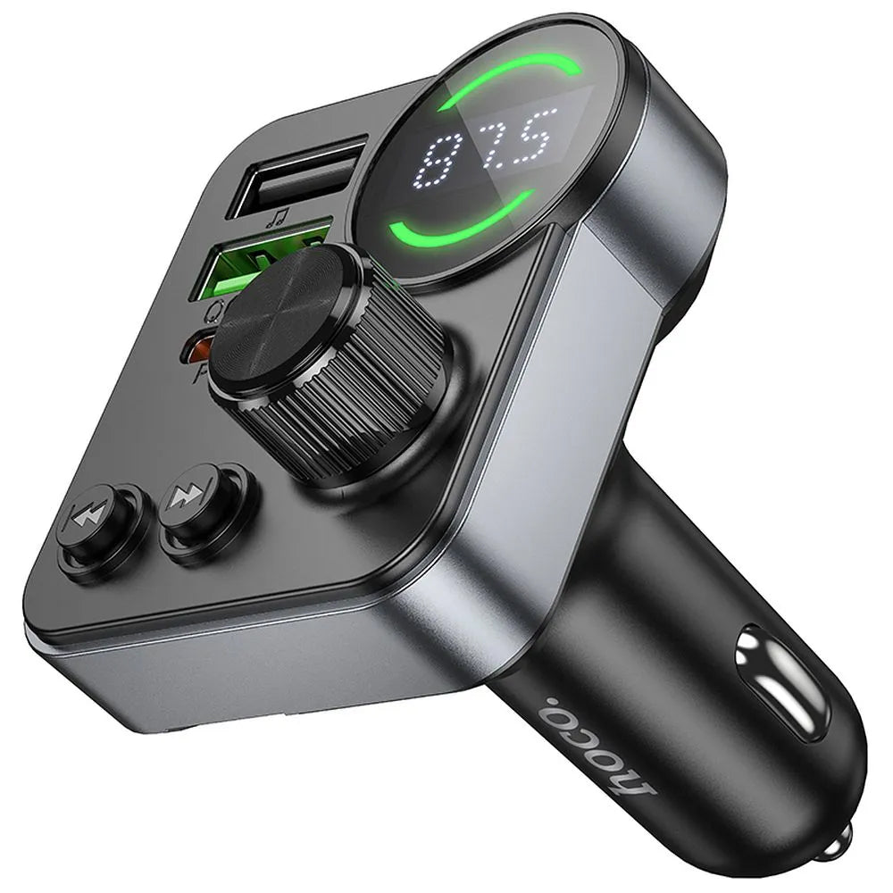 FM Bluetooth -modulaattori HOCO E86, 2 x USB-A - 1 x USB-C - 1 x microSD