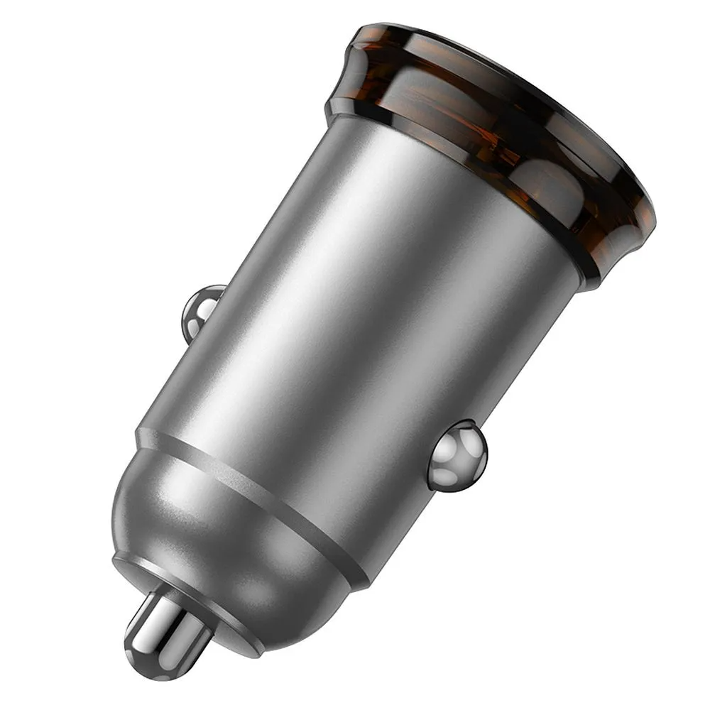 Autojen laturi HOCO NZ16, 30W, 3A, 1 x USB-C, Harmaa