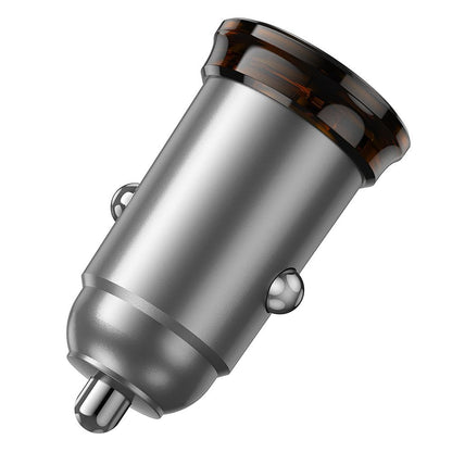 Autolaturi HOCO NZ16A, 43W, 3A, 1 x USB-A - 1 x USB-C, Harmaa