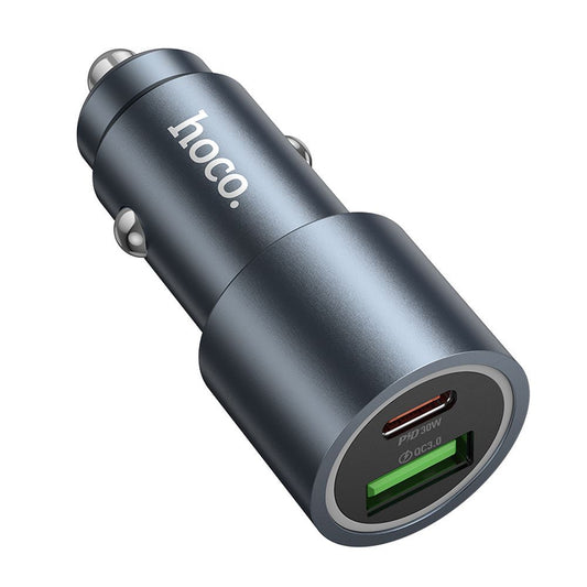 Autolaturi HOCO Z60, 48W, 3A, 1 x USB-A - 1 x USB-C, Musta