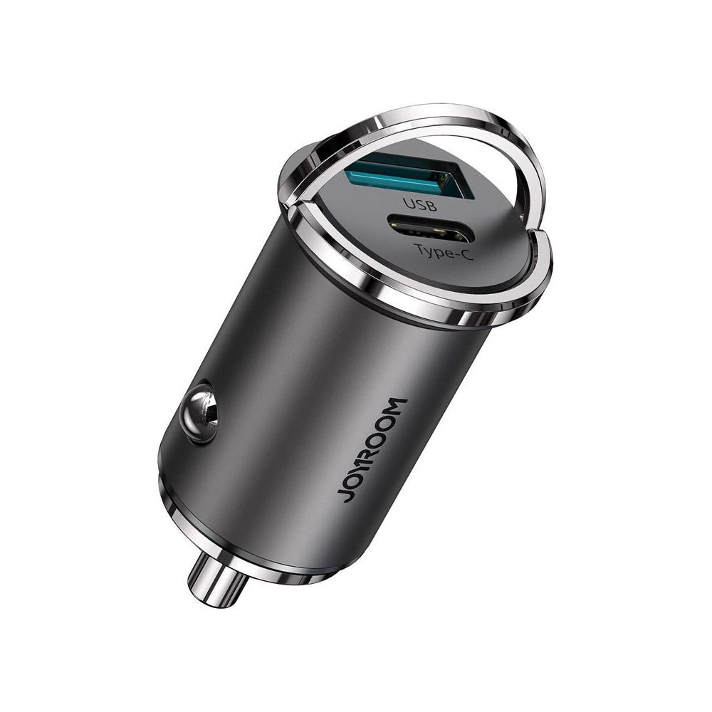 Autolaturi Joyroom C-A35, 45W, 5A, 1 x USB-A - 1 x USB-C, Harmaa