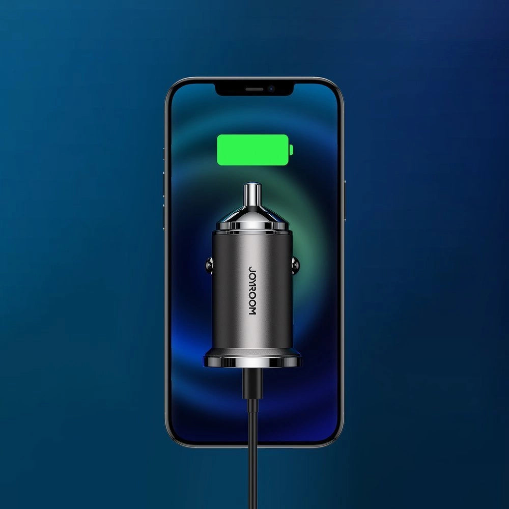 Autolaturi Joyroom C-A35, 45W, 5A, 1 x USB-A - 1 x USB-C, Harmaa