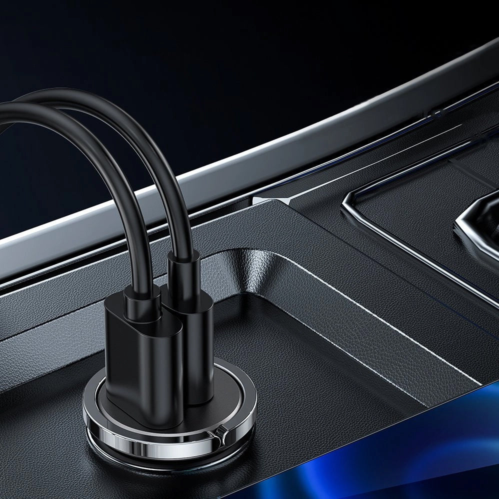 Autolaturi Joyroom C-A35, 45W, 5A, 1 x USB-A - 1 x USB-C, Harmaa
