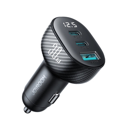 Autolaturi Joyroom JR-CCD04, 30W, 3A, 1 x USB-A - 2 x USB-C, Musta