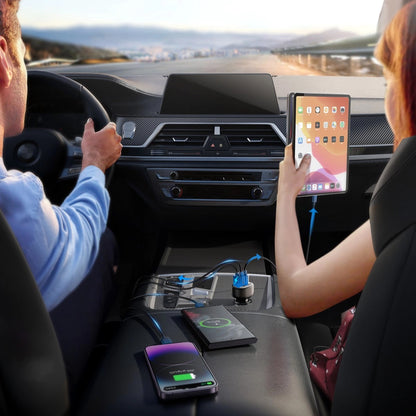 Autolaturi Joyroom JR-CCD04, 30W, 3A, 1 x USB-A - 2 x USB-C, Musta