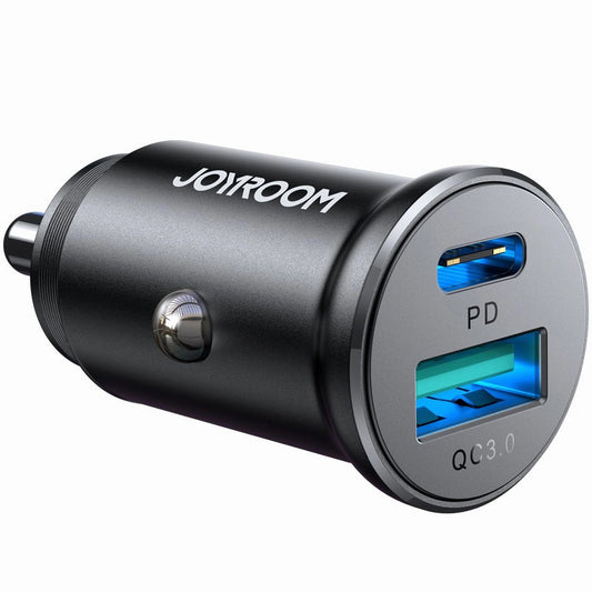 Autolaturi Joyroom JR-CCN05, 30W, 3A, 1 x USB-A - 1 x USB-C, Musta