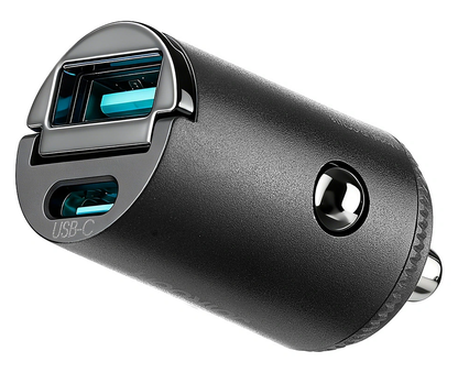 Joyroom JR-CCN18 autolaturi, 65W, 1 x USB-A - 1 x USB-C, Musta