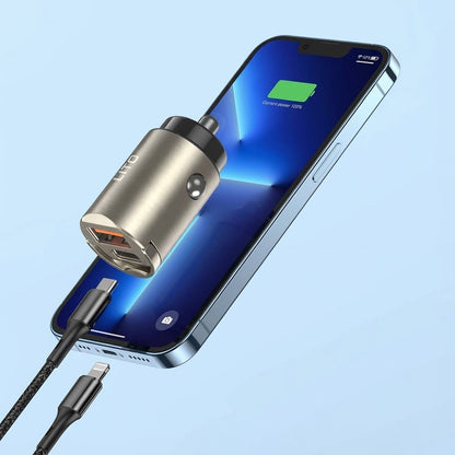 Lito IN-C03 Autolaturi, 30W, 3A, 1 x USB-A - 1 x USB-C, Musta