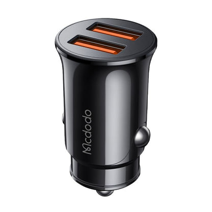 McDodo CC-6602 Car Charger, 12W, 2.4A, 2 x USB-A, Black