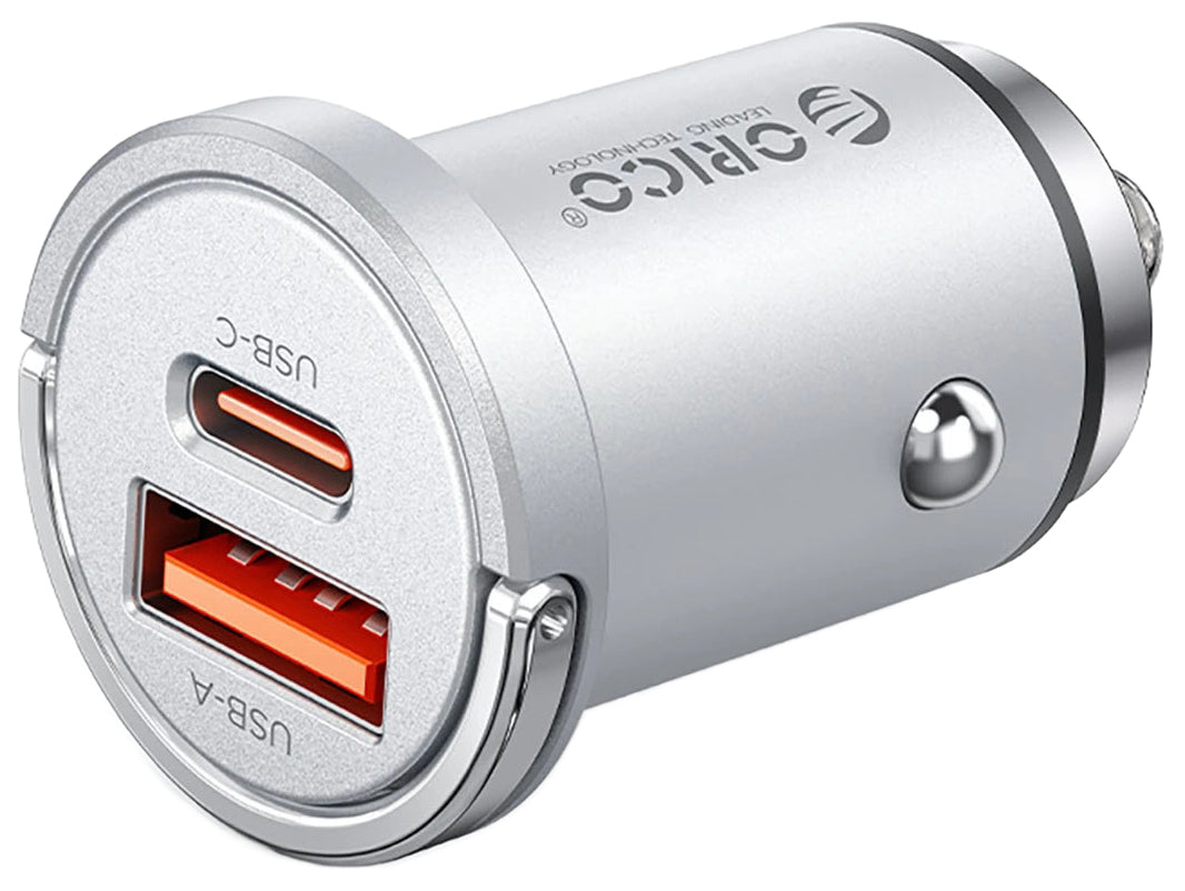 Orico MiniRing Pro autolaturi, 45W, 3A, 1 x USB-A - 1 x USB-C, hopea