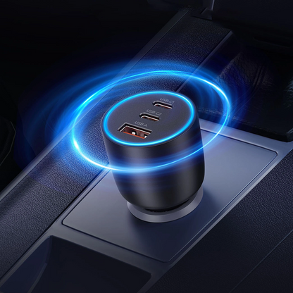 Orico PowerLink autolaturi, 165W, 5A, 1 x USB-A - 2 x USB-C, Musta