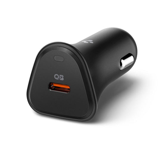Spigen EV301 Essential -autolaturi, 30W, 3A, 1 x USB-C, Musta
