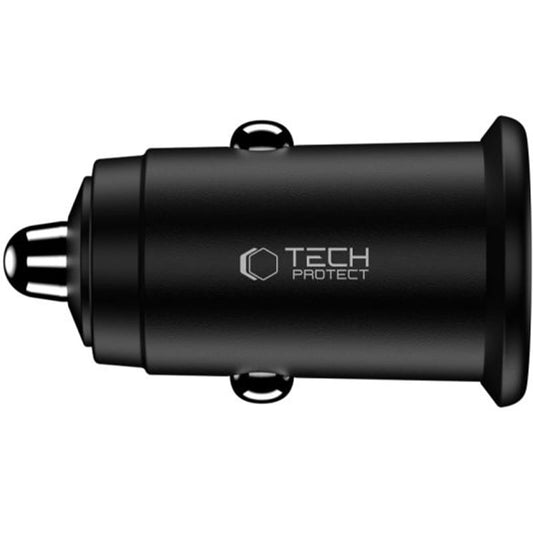 Auto Tech-Protect CC02 -laturi, 35W, 3A, 1 x USB-A - 1 x USB-C, Musta