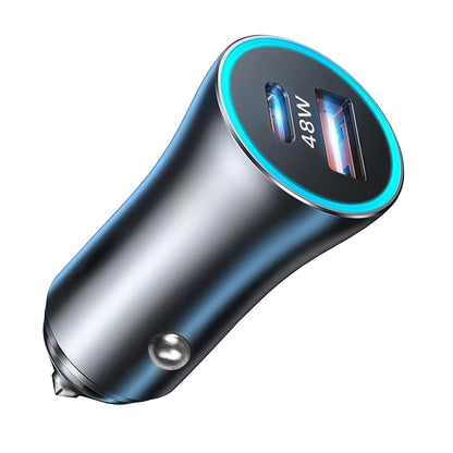 Auto Techsuit C3 RescueVolt -laturi, 48W, 3A, 1 x USB-A - 1 x USB-C, Harmaa