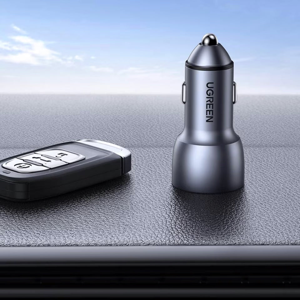 Autolaturi UGREEN CD213, 36W, 3A, 2 x USB-A, harmaa 