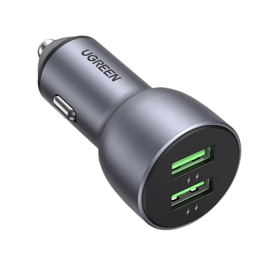 Autolaturi UGREEN CD213, 36W, 3A, 2 x USB-A, harmaa 