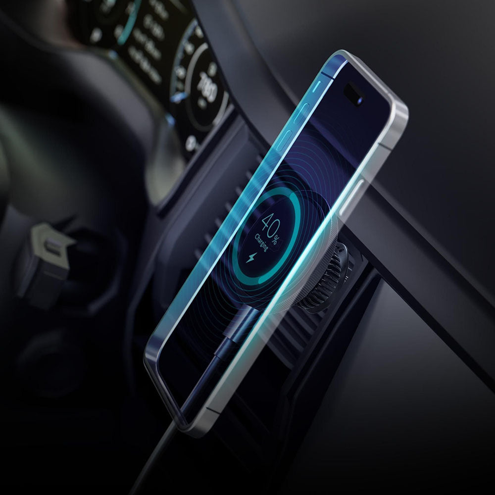 Langaton Autolaturi 3MK, 15W, 1.67A, Musta