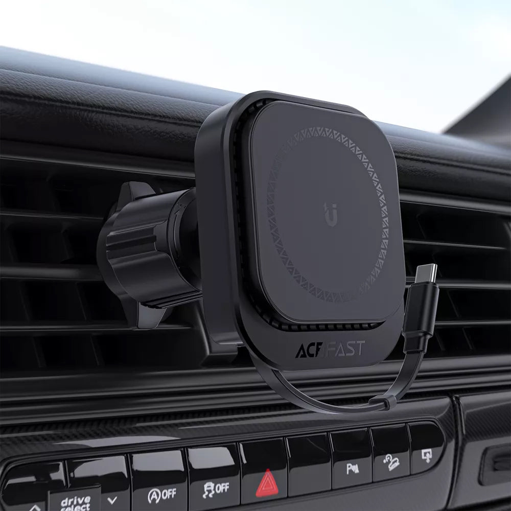 Acefast D32 langaton autolaturi, 15W, 1.67A, Musta