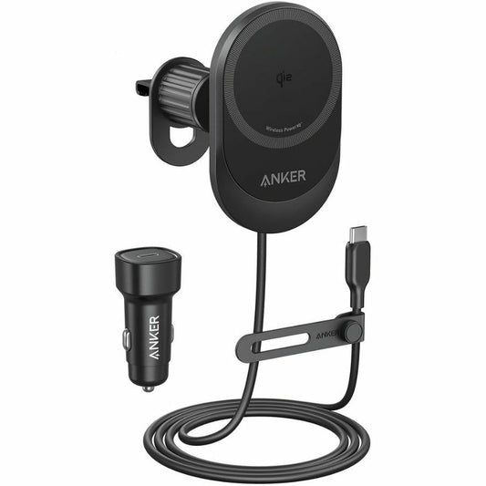 Anker MagGo Langaton Autolaturi, 15W, 1.67A, Musta B2932G11