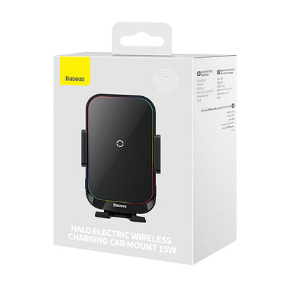Baseus Halo Langaton Autolaturi, 15W, 1.67A, Musta SUDD000001