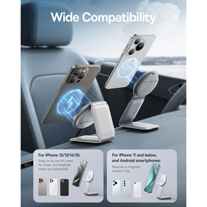 Baseus PrimeTrip C02 Wireless Car Charger, 15W, 1.67A, Silver C40169003211-00