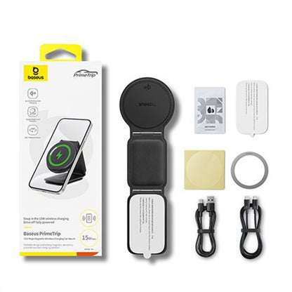 Baseus PrimeTrip C02 langaton autolaturi, 15W, 1.67A, Harmaa C40169003831-00