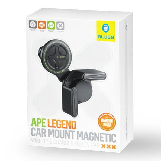 Blueo Ape Legend EV Car -langaton autolaturi, 15W, 1.67A, Musta