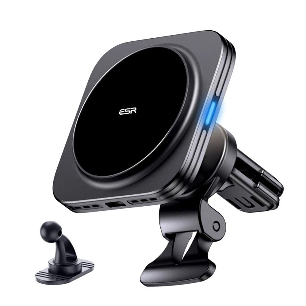 ESR HaloLock Vent Langaton Autolaturi, 15W, 1.67A, Musta