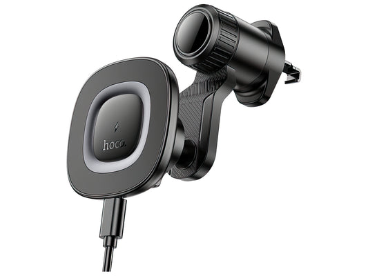 HOCO HW30 Wireless Car Charger, 15W, 1.67A, Black